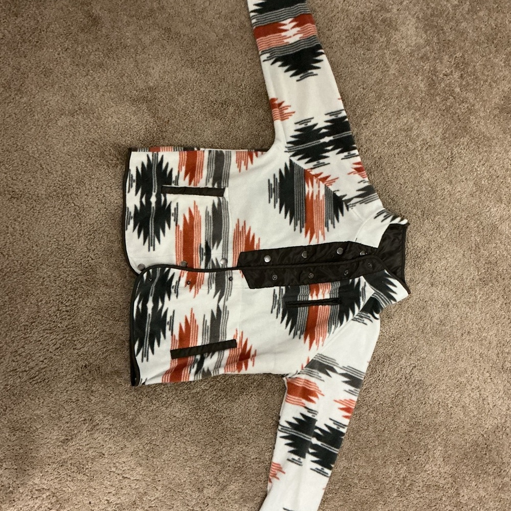 Amazon Women's Crewneck Sweater Jacket in White, Black, Rust